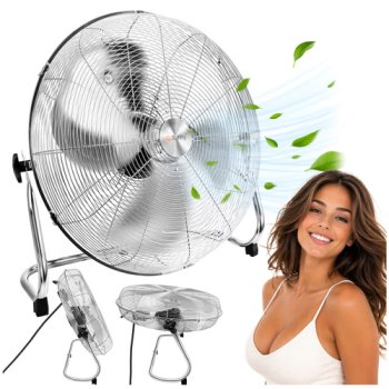 Ruhhy 50cm grīdas ventilators, 130W, metāla