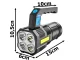 Powerful rechargeable LED spotlight flashlight 2-in-1, black