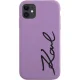 Чехол Karl Lagerfeld для iPhone 11 / XR Silicone Signature, фиолетовый