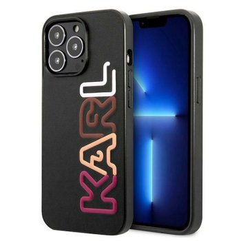 Karl Lagerfeld Multipink Brand vāciņš iPhone 13 / 13 Pro - Melns