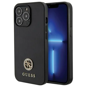 Guess 4G Strass Metal Logo iPhone 13 Pro / 13 Case - Black