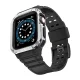 Ремешок с защитным чехлом для Apple Watch 38/40/41mm - Черный, серебристый