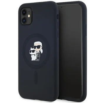 Чехол Karl Lagerfeld для iPhone 11 / XR Silicone Karl & Choupette MagSafe, черный