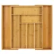 Ruhhy Koka galda piederumu atvilktnes organizators ar 6-8 nodalījumiem | Wooden Cutlery Storage Tray for Drawers