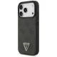 Чехол Guess для iPhone 17 Pro Leather 4G Triangle Strass MagSafe, черный