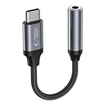 Адаптер Tech-Protect UltraBoost USB-C / 3.5mm mini jack, черный