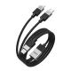 Bwoo плетеный кабель 2в1 USB-C на USB-C и Lightning, 1м, 100W/27W, черный