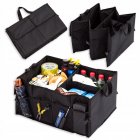 Multifunctional Foldable Car Trunk Organizer Bag Box, Black