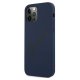 Guess iPhone 12 Pro Max Case Silicone Vintage Script, Blue