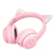 Беспроводные игровые наушники Onikuma B90 с кошачьими ушками, розовые