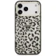 Чехол Guess IML Leopard Glitter Triangle MagSafe для iPhone 17/18 Pro Max, черный