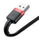 Baseus Cafule USB uz Lightning kabelis 0.5m, 2.4A, melni sarkans