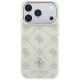 Guess Peony 4G Small Logo MagSafe vāciņš priekš iPhone 17 Pro / 18 Pro, bēšs