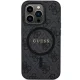 Apple iPhone 15 Pro 6.1\'\' Guess 4G Collection Leather Metal Logo MagSafe Case Cover, Black | Telefona Maciņš Vāks...