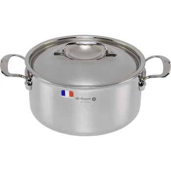 De Buyer Affinity Stainless Steel Saucepot with Lid 24 cm 5.4 L