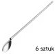 Reusable Stainless Steel Straw Spoons for Drinks and Desserts, Set of 6, Silver