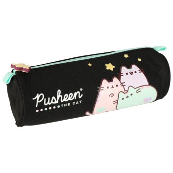 Школьный пенал черный Pusheen Pastel