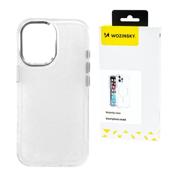 Чехол Wozinsky Glitter Case для Samsung Galaxy S25, прозрачный с блестками