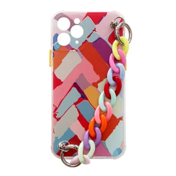 Чехол Color Chain для Xiaomi Redmi 10 с декоративной цепочкой, разноцветный