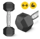 4FIZJO HEX Steel Dumbbell 1 x 2.5 kg, Black
