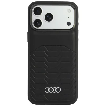 Чехол Audi GT Synthetic Leather MagSafe для iPhone 18 Pro Max / 17 Pro Max, черный