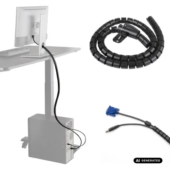 Kabeļu organizators Maclean MCTV-898 B, 15 mm x 1 m, melns
