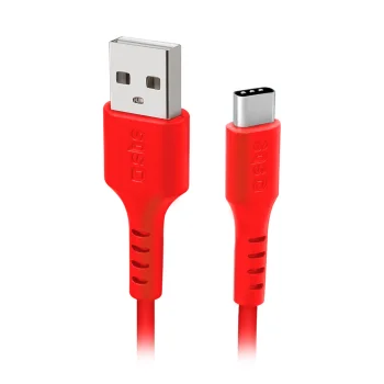 Кабель SBS USB-A - USB-C 1.5м, красный