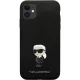 Чехол Karl Lagerfeld для iPhone 11 Silicone Ikonik Metal Pin, черный