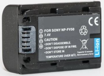 Аккумулятор для видеокамеры Sony NP-FV50, 1080mAh, 7.4V