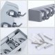 Wall Mount Tool Holder and Broom Organizer with 5 Slots and 6 Hooks