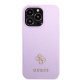 Apple iPhone 13 Pro 6.1\'\' Guess Saffiano 4G Small Metal Logo Case Cover (GUHCP13LPS4MU), Purple