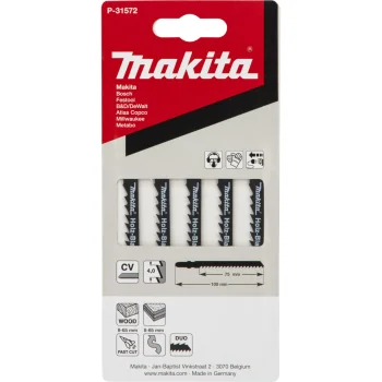 Пилки для лобзика по дереву Makita HGS24DV P-31572, 5 шт.