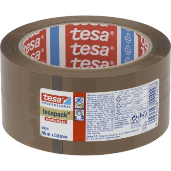 Tesa 04024 universāla iepakojuma līmlente, 66 m x 50 mm, brūna