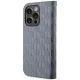 Karl Lagerfeld iPhone 14 Pro чехол-книжка Saffiano Monogram, серебристый