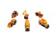 Bērnu Rotaļu Būvmašīnu Komplekts Traktors Ekskavators 6 gab. | Kids Toy Set Construction Vehicles Tractor Excavator