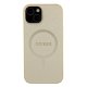Guess iPhone 15 Plus Case Saffiano MagSafe, Gold