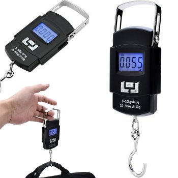 Elektroniskie āķa svari bagāžai un makšķerēšanai LCD 50kg
