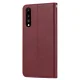 Huawei P20 2018 (EML-L29) PU Leather Wallet Book Case Cover, Wine Red | Чехол Кошелёк Книжка для...