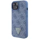 Guess GUHCP15SP4TDPB iPhone 15 6.1" zils/milts cietais futrālis Āda 4G Triangle Strass | blue/blue hardcase...