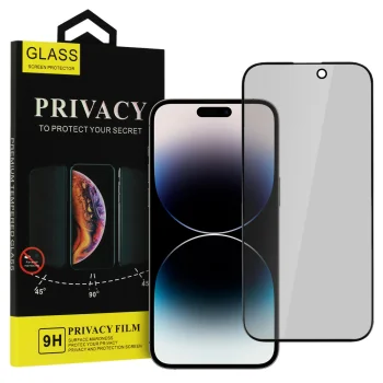 Privātuma aizsargstikls Apple iPhone 15 Pro Max, melns