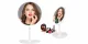 Kosmētisks Galda Spogulis ar LED Apgaismojumu, Balts | Round Make-up Table Mirror with LED Lighting