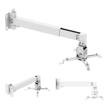 Maclean MC-205 W sienas stiprinājums projektoram līdz 20 kg, balts