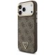 Guess 4G Triangle Logo MagSafe Phone Case Cover iPhone 17 Pro Max - Brown & Gold