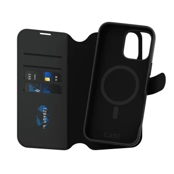Чехол-книжка PanzerGlass 1332 CARE Tango 2in1 MagSafe для iPhone 16 Pro Max, Черный