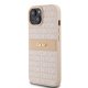 DKNY iPhone 15 Case Mono Stripe & Metal Logo, Pink