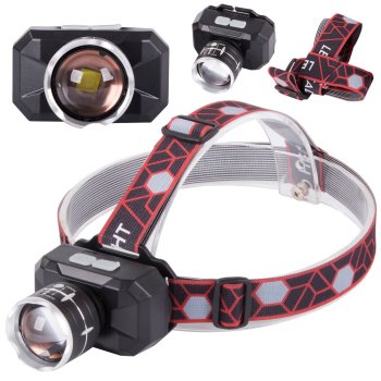 Rechargeable LED Headlamp XHP90 with Zoom, SQ-702