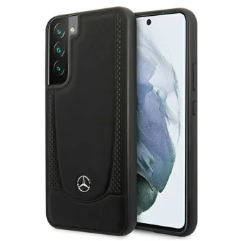 Кожаный чехол Mercedes Leather Urban Line для Samsung Galaxy S22+ - Черный
