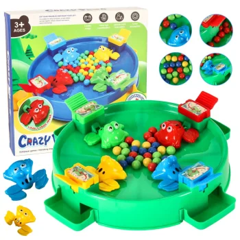 Настольная игра на ловкость Голодные лягушки 4 игрока 3+ XXL зеленая