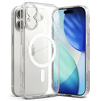 Ringke Fusion Magnētiskais MagSafe vāciņš iPhone 17 - Caurspīdīgs | Magnetic Phone Case Cover Clear