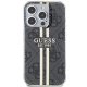 Guess IML 4G Gold Stripe case for iPhone 15 Pro Max - black
